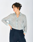 camicia cotone stampa fiore