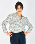 camicia cotone stampa fiore