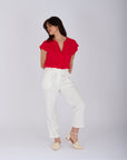 pantalone capri fibra naturale